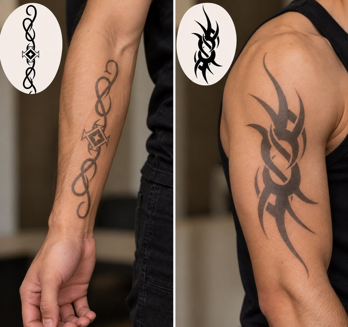 Tribal Infinity Sleeve Tattoo