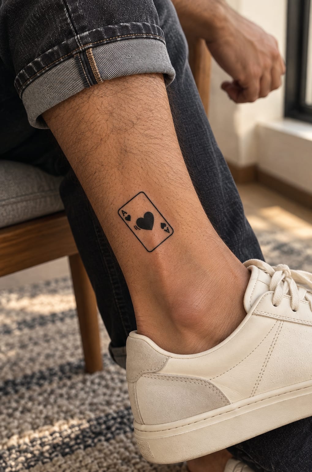 Ace of Hearts Card Tattoo