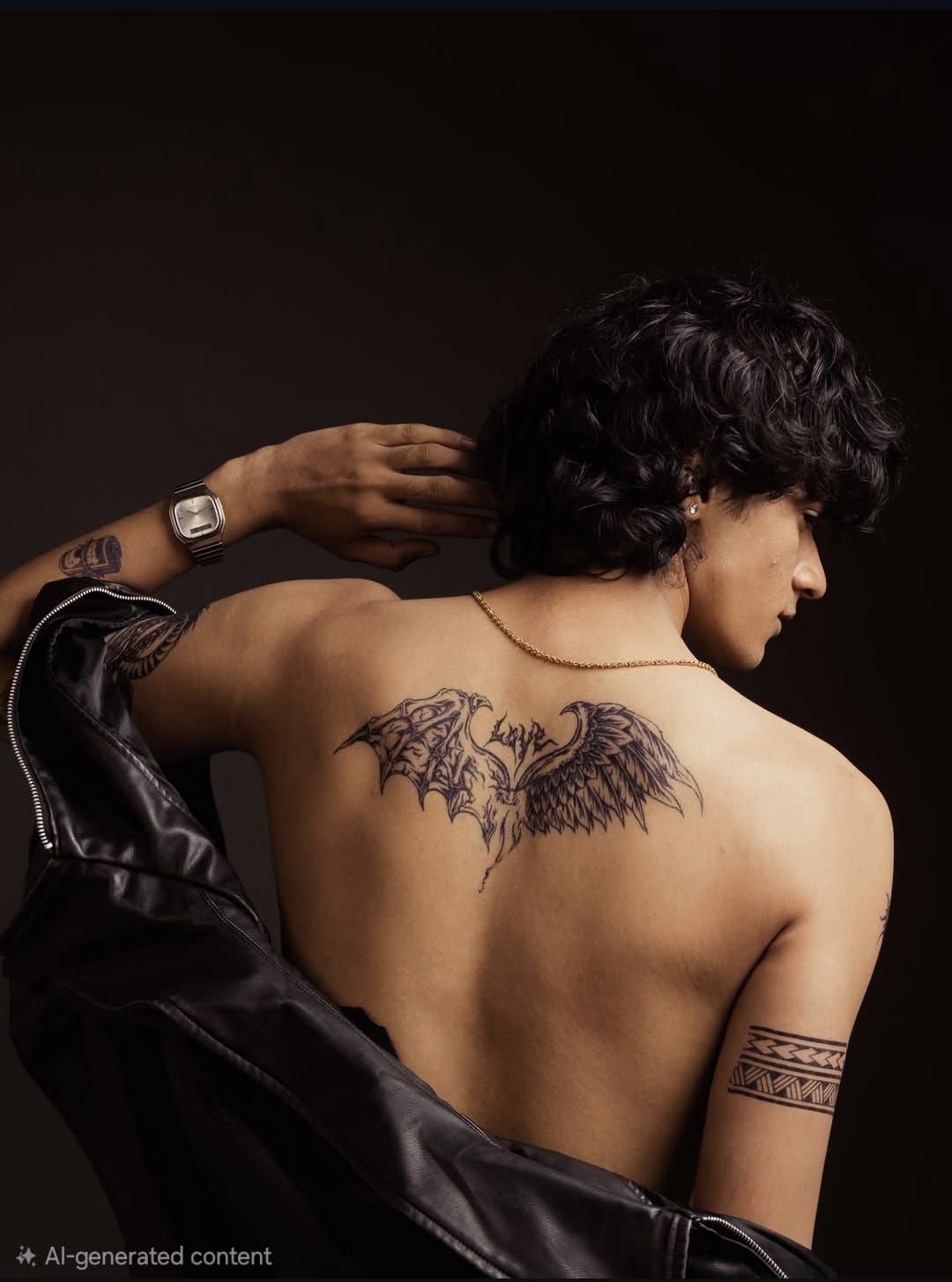 Dual Love Wings Tattoo