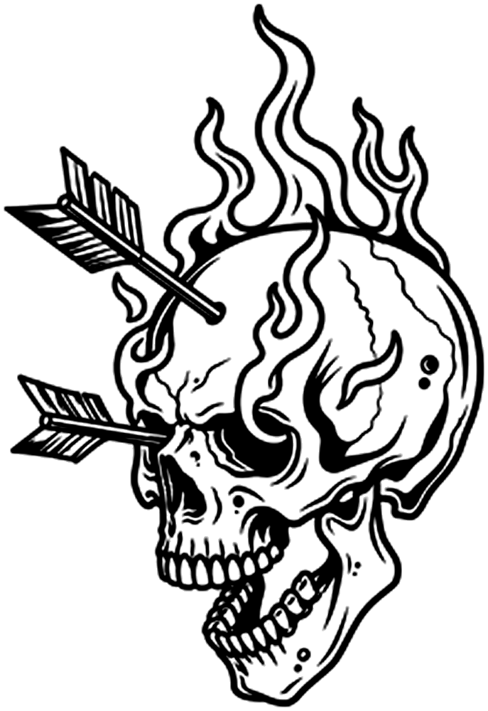 Inferno Skull Pierced design