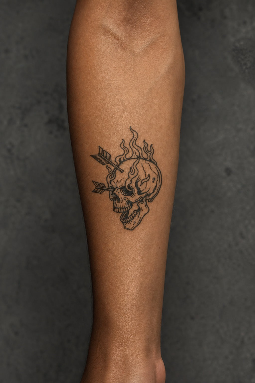 Inferno Skull Pierced on skin