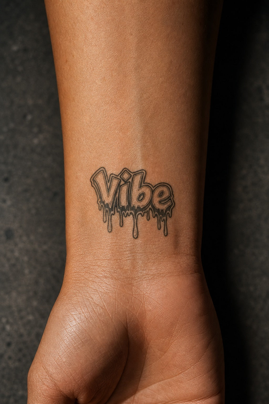 Dripping Vibe Graffiti on skin