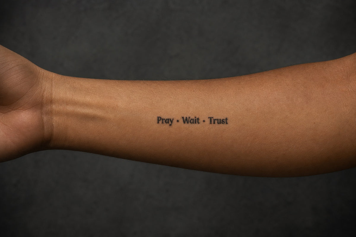 Faithful Journey Script on skin