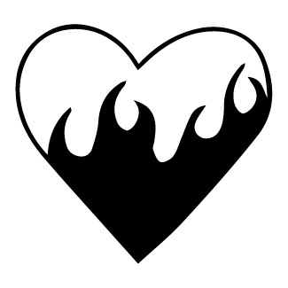 Flaming Heart Passion design