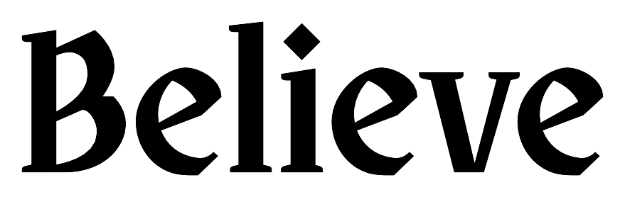 Believe Bold Spirit design