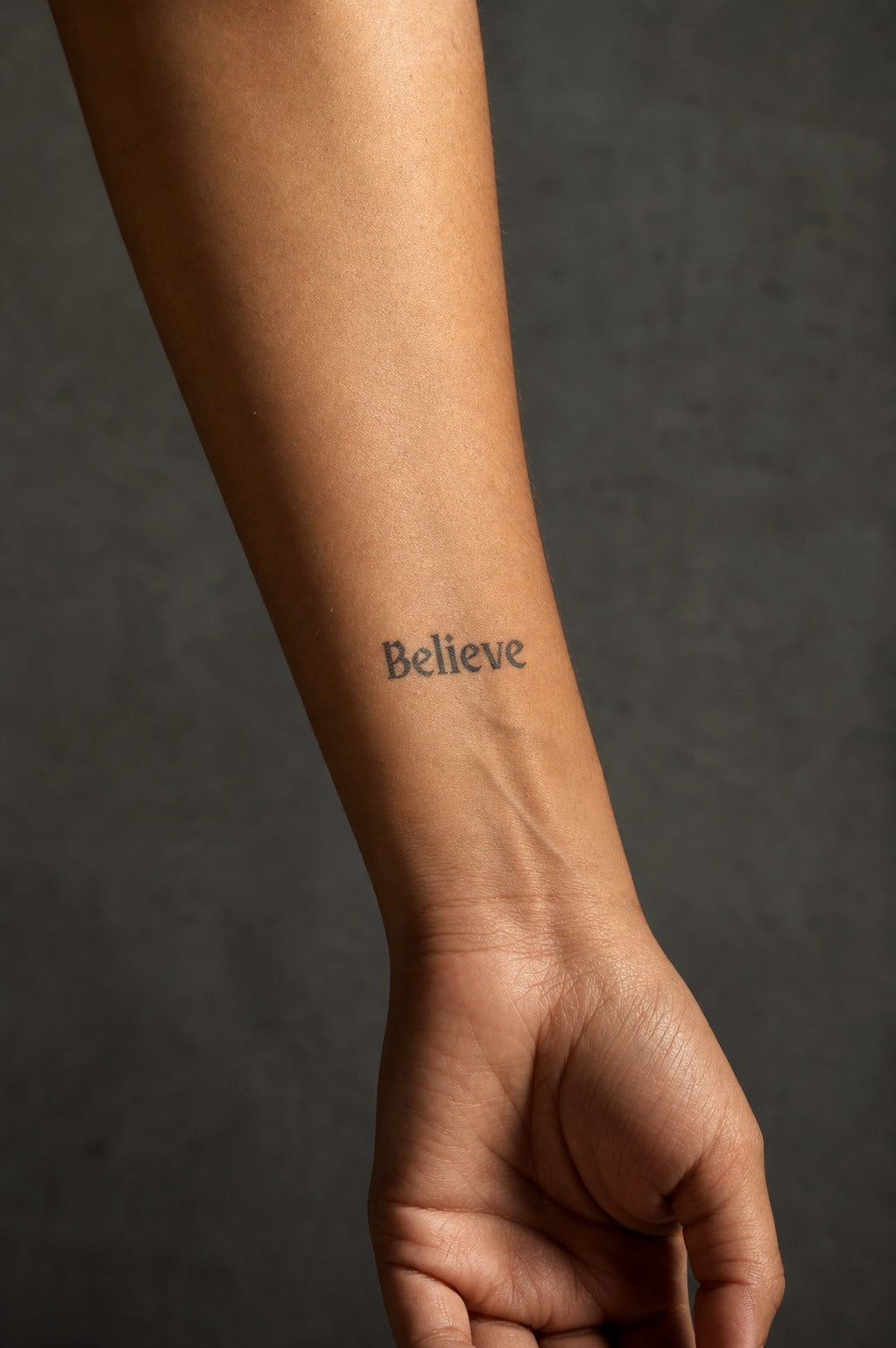 Believe Bold Spirit on skin
