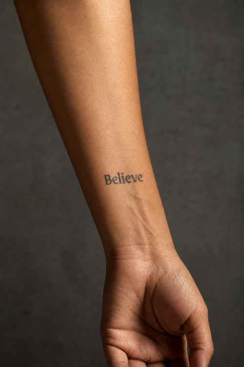 Believe Bold Spirit on skin