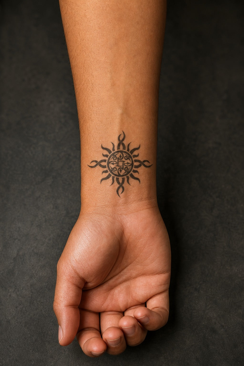 Eternal Sun Mandala on skin