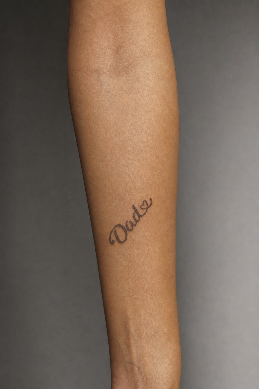 Endearing Dad Love Script on skin