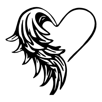 Winged Heart Embrace design