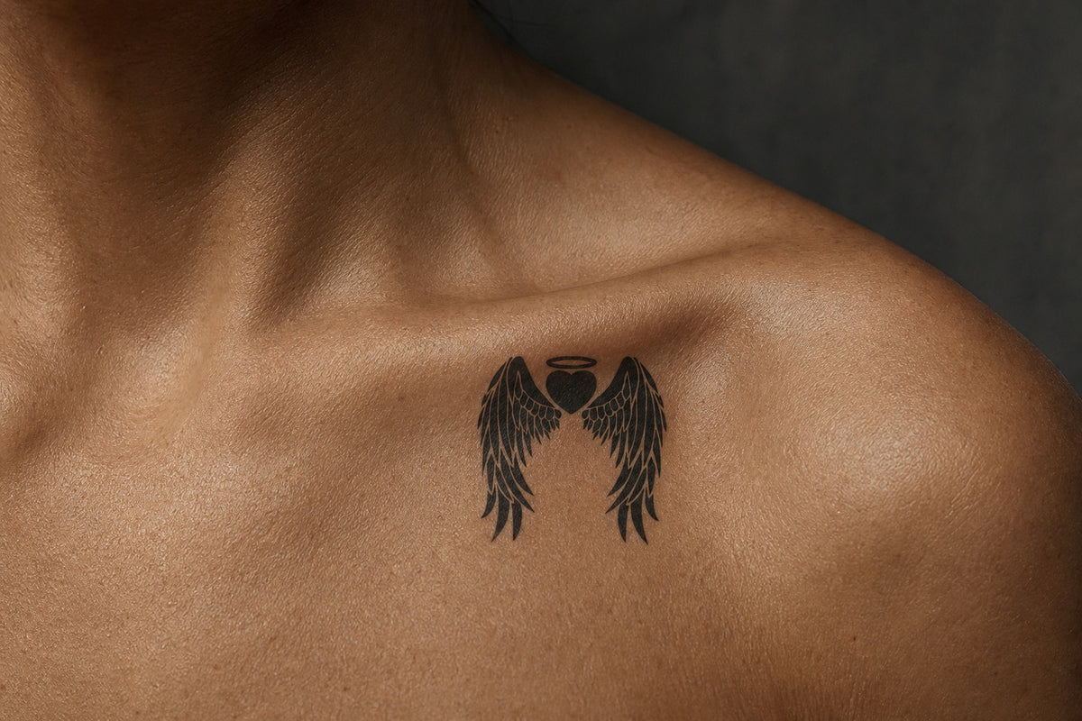Divine Love Wings on skin