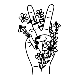 Floral Peace Gesture design