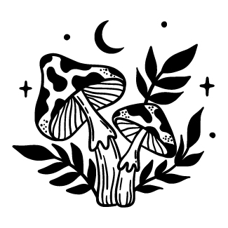 Moonlit Fungi Reverie design