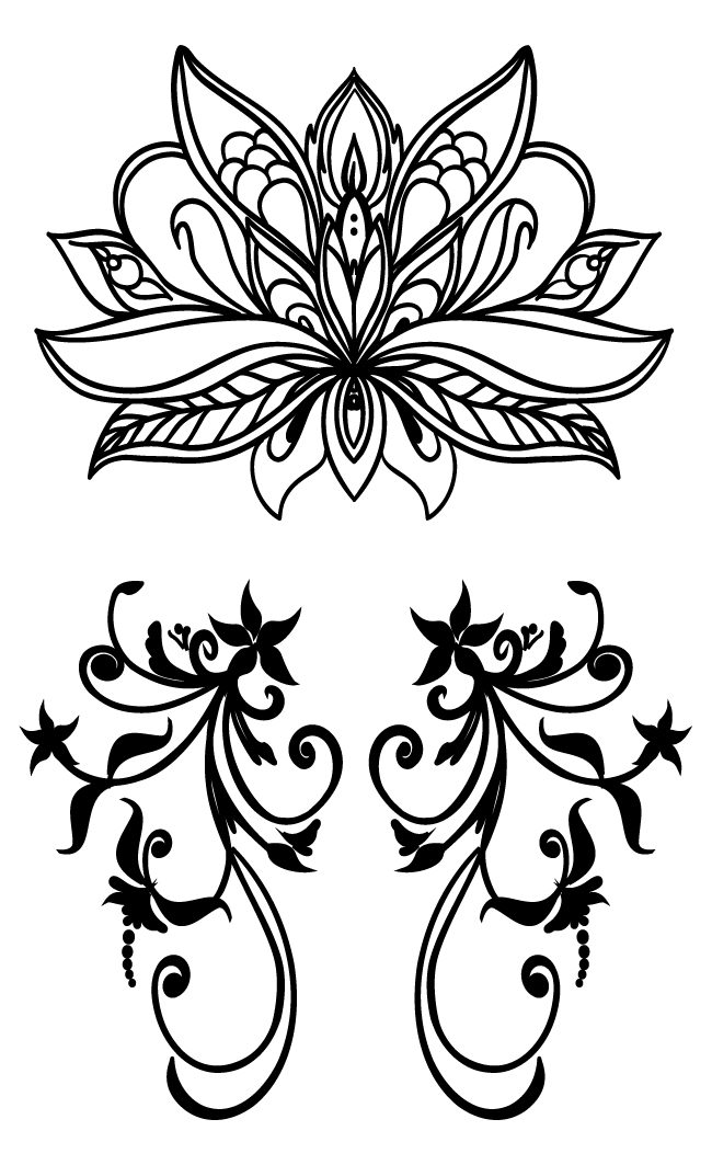 Ethereal Lotus Flourish design