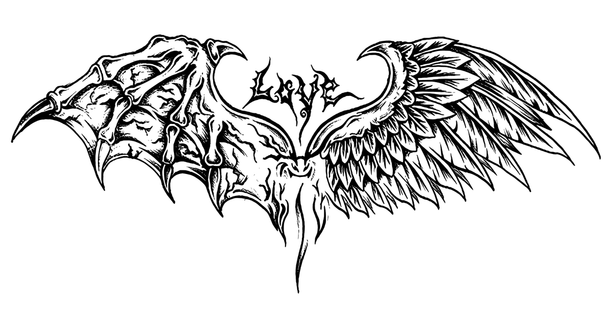 Eternal Love Wings design