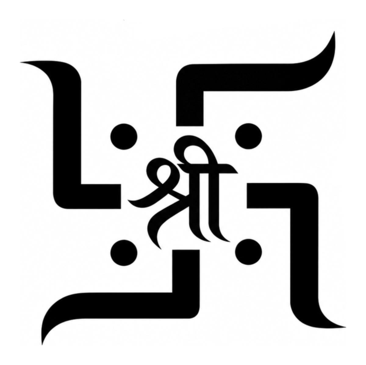 Shree Swastik temporary tattoo design