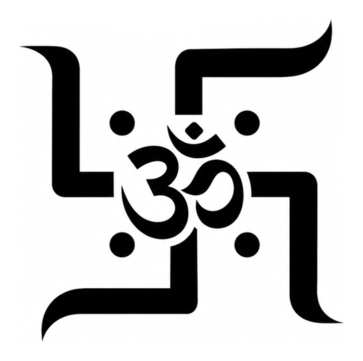 Om Swastik temporary tattoo design