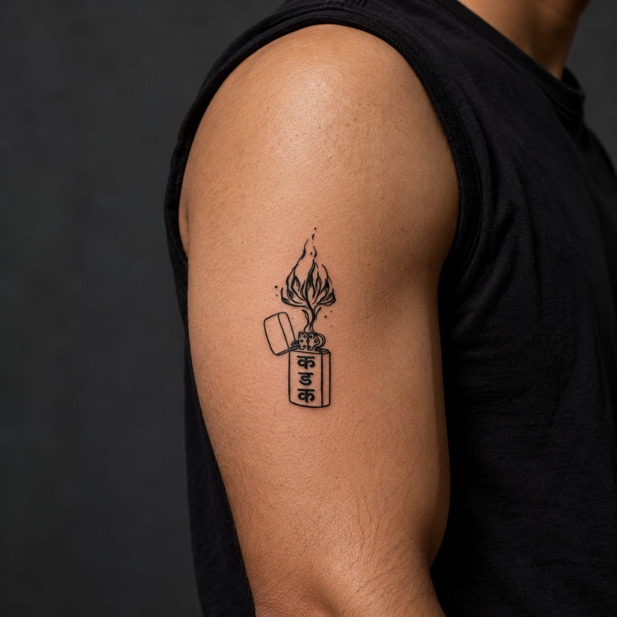 Traditional Flame Tattoo
