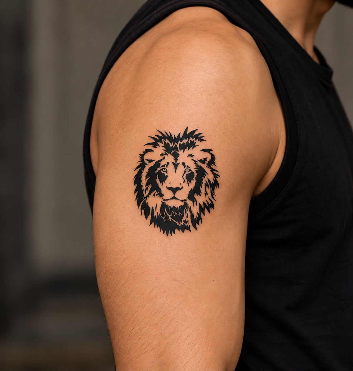 Lion Face Tattoo