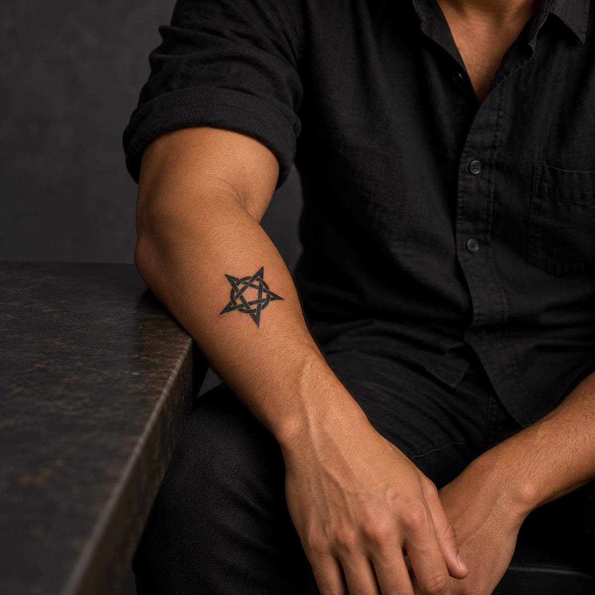 Pentacle Star Knot Tattoo
