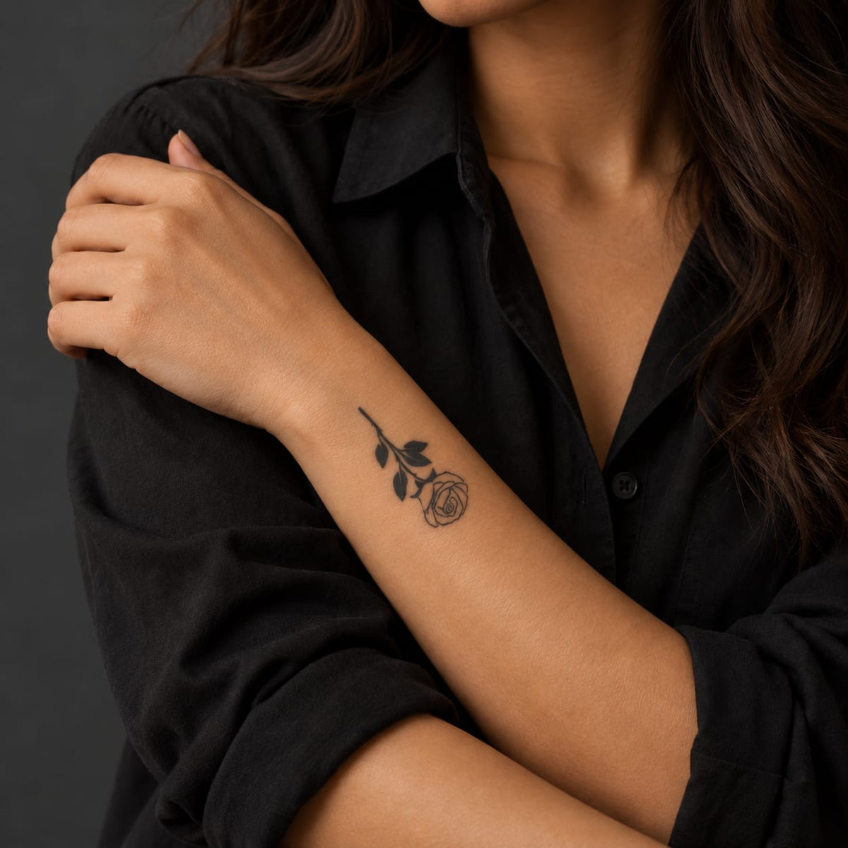 Classic Rose Tattoo