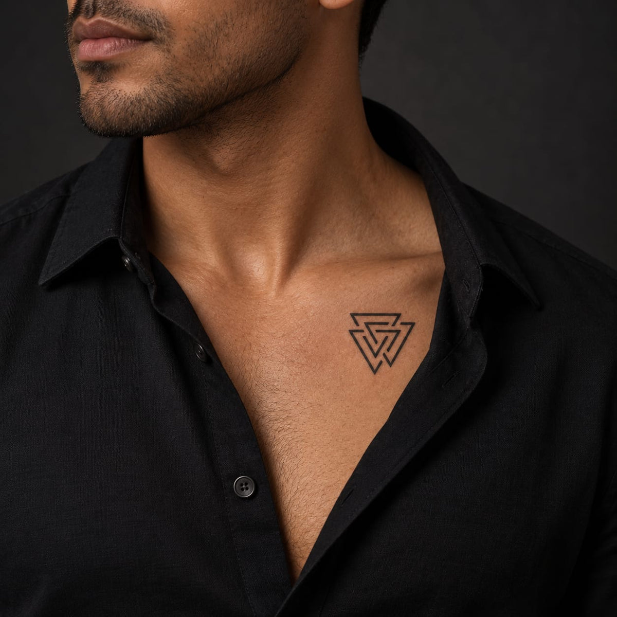 Triangle Maze Geometric Tattoo